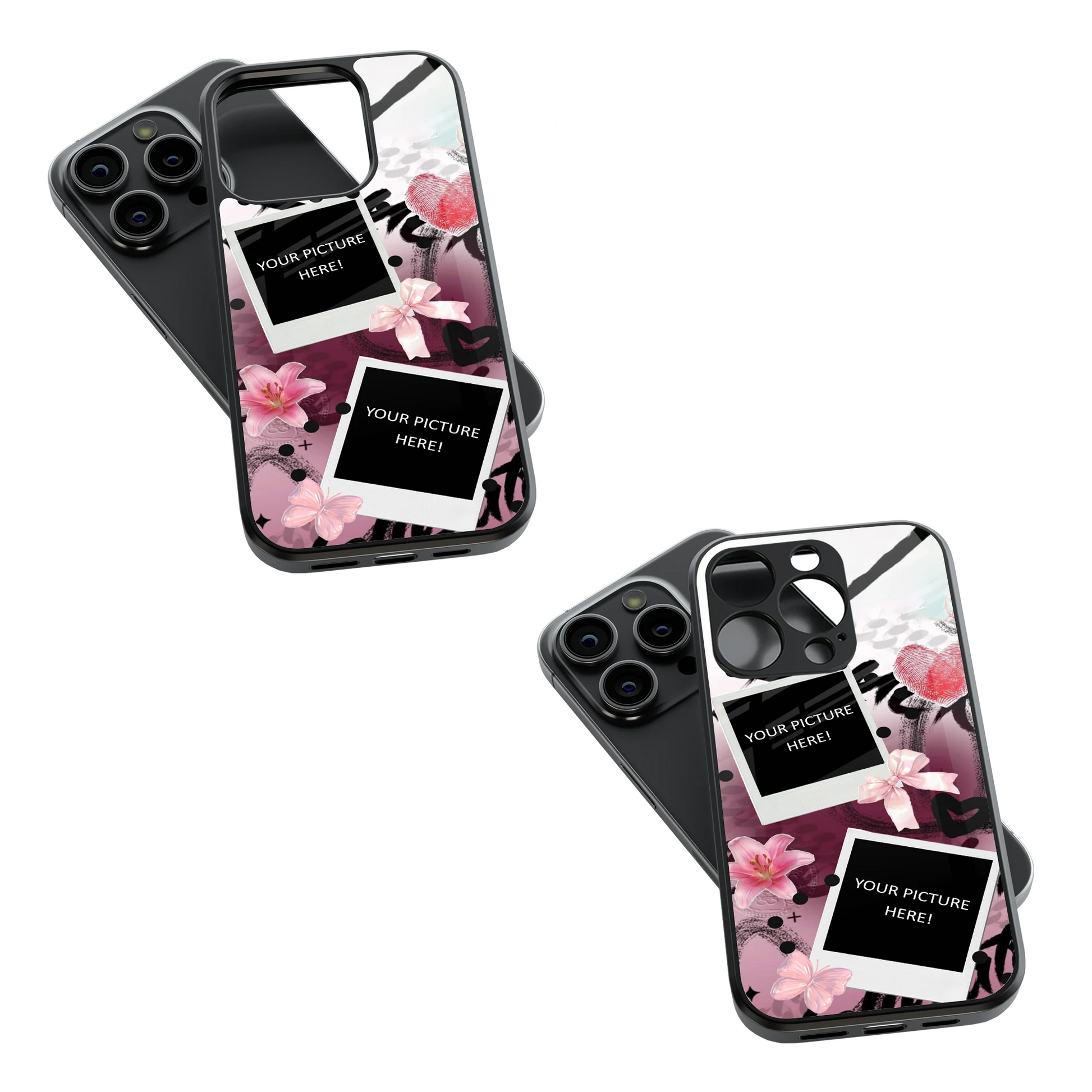 Polaroid Personalised Glass Phone Case