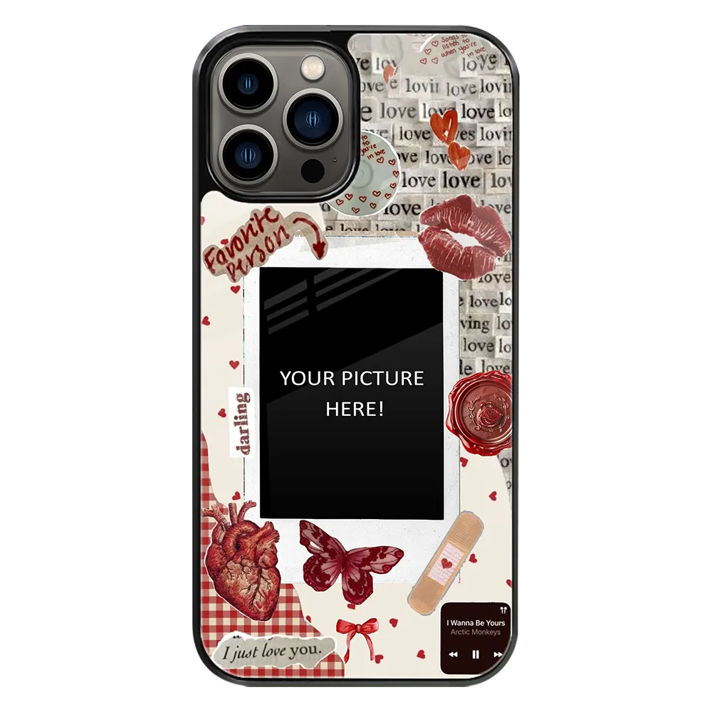 Polaroid Personalised Glass Phone Case