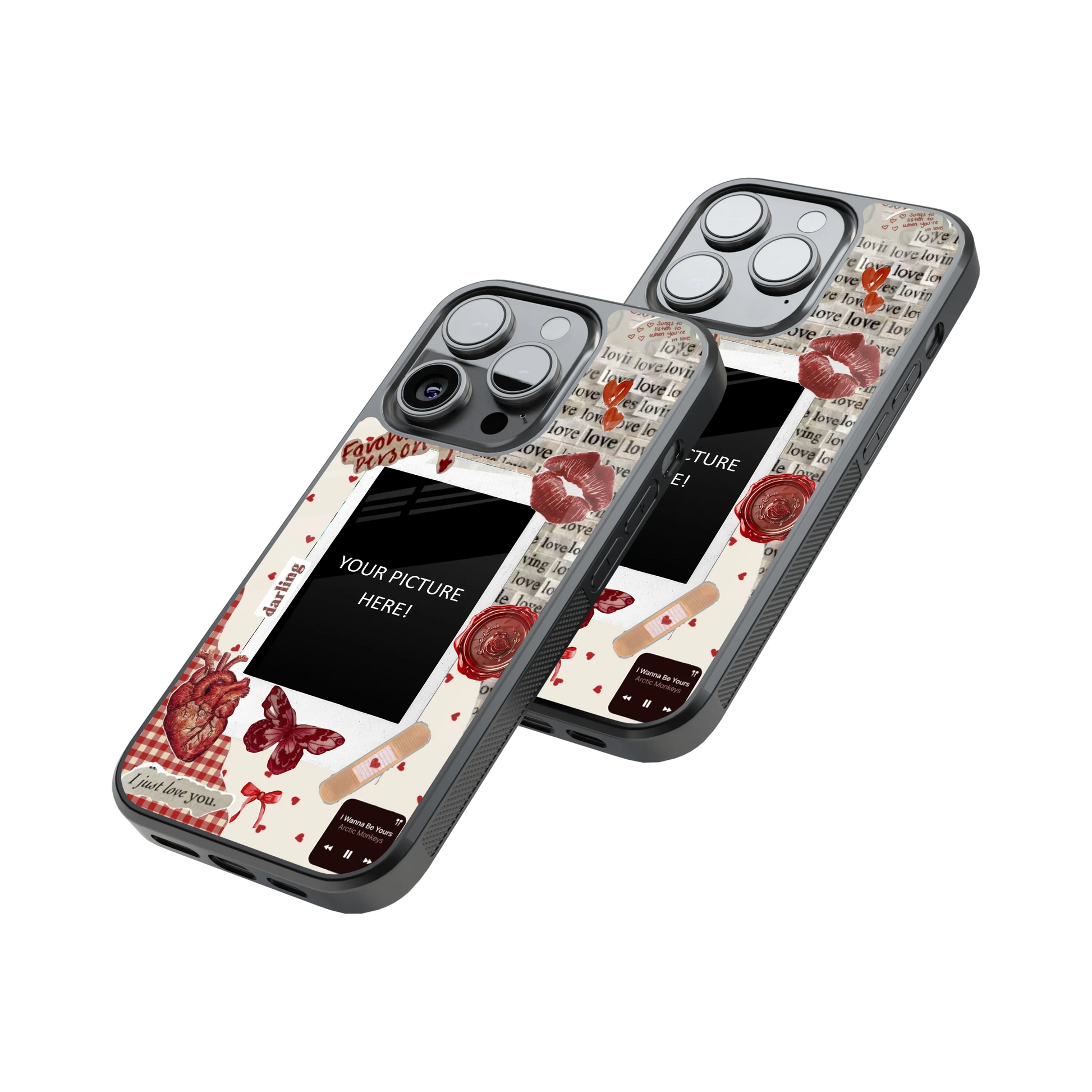 Polaroid Personalised Glass Phone Case