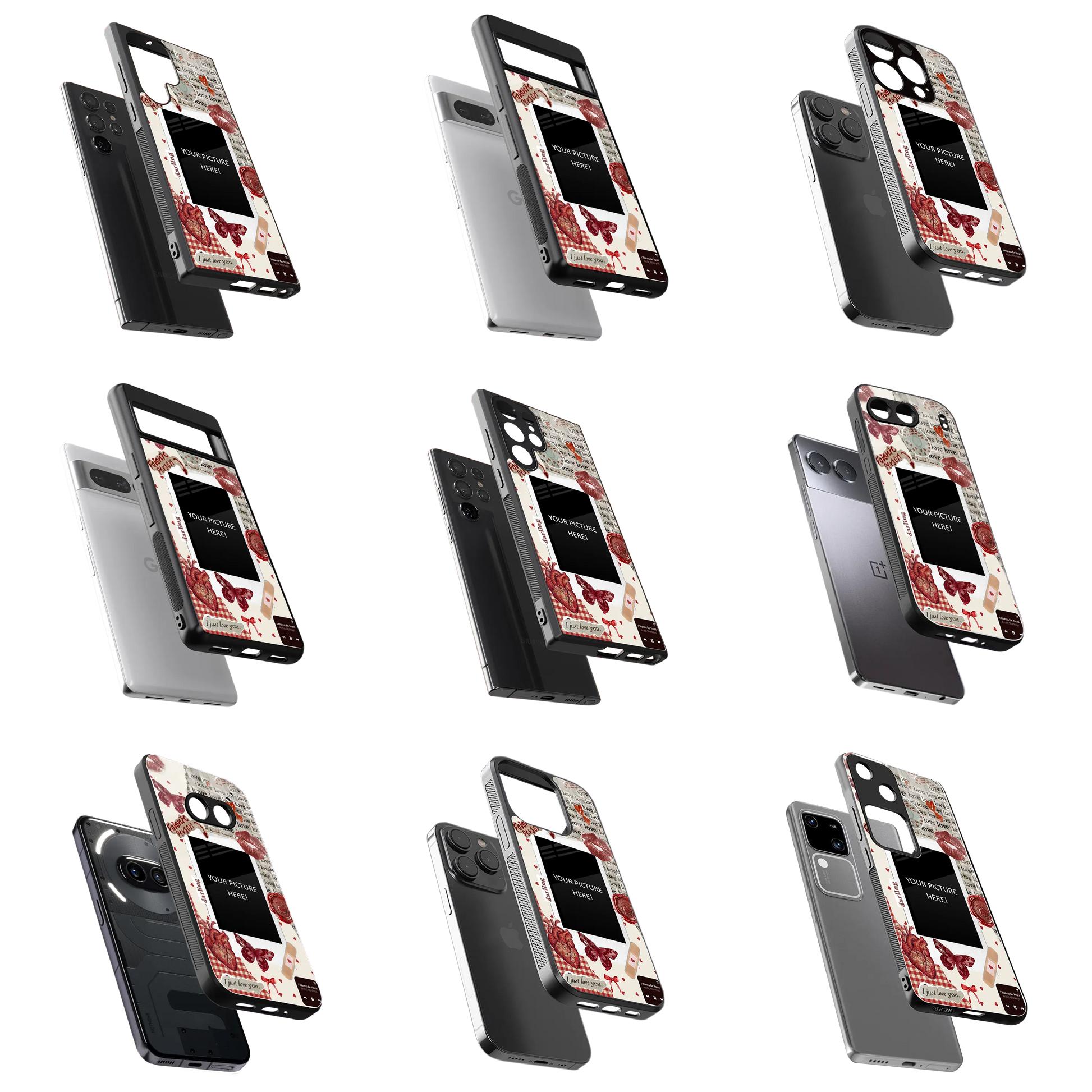 Polaroid Personalised Glass Phone Case