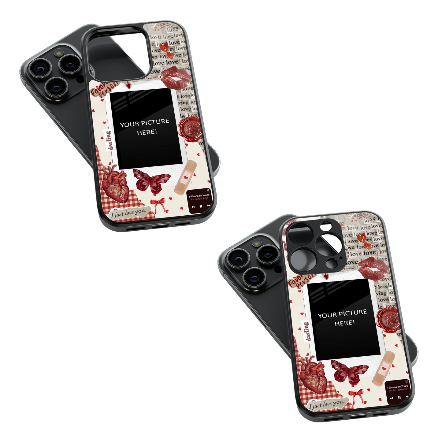 Polaroid Personalised Glass Phone Case