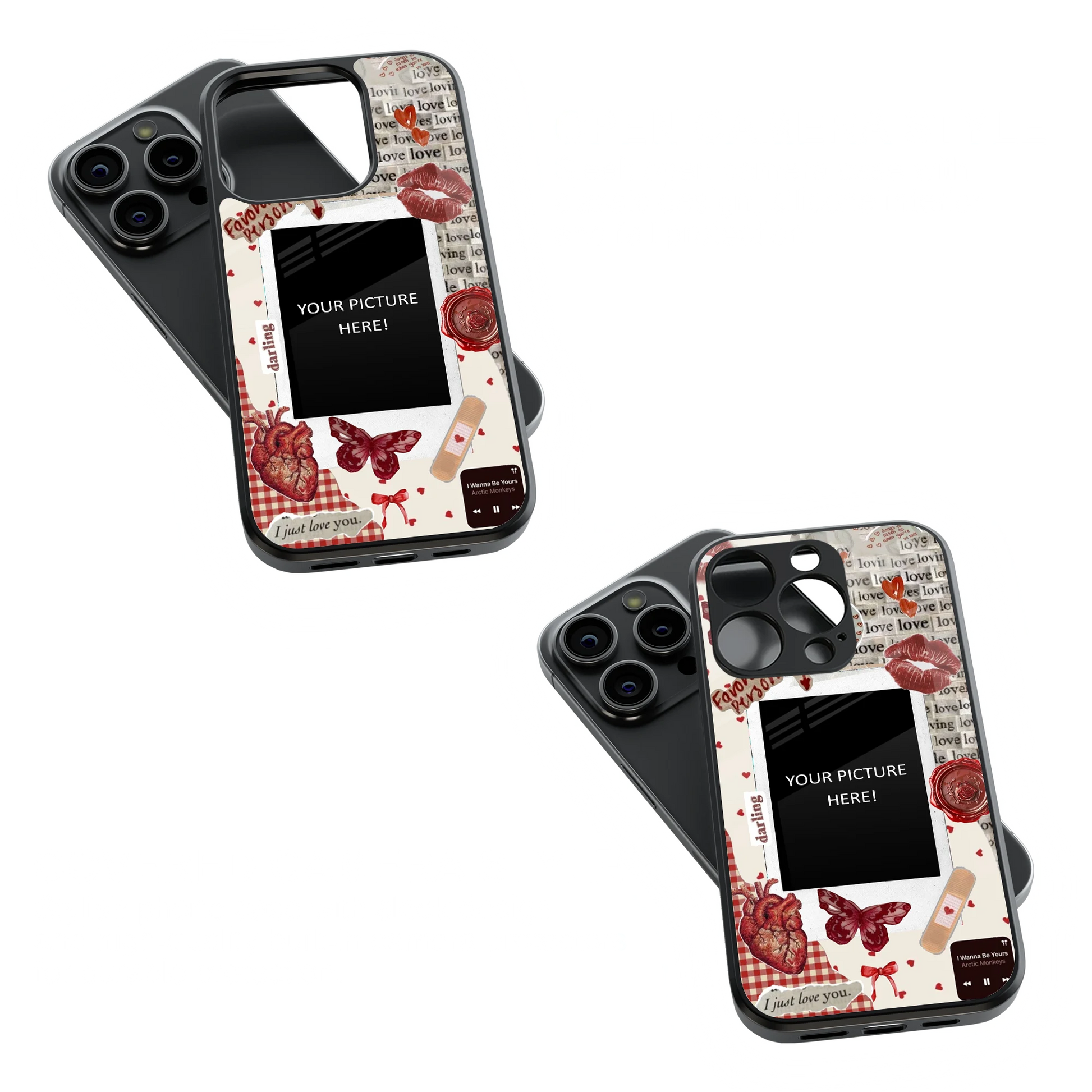 Polaroid Personalised Glass Phone Case