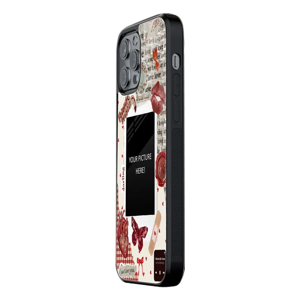 Polaroid Personalised Glass Phone Case