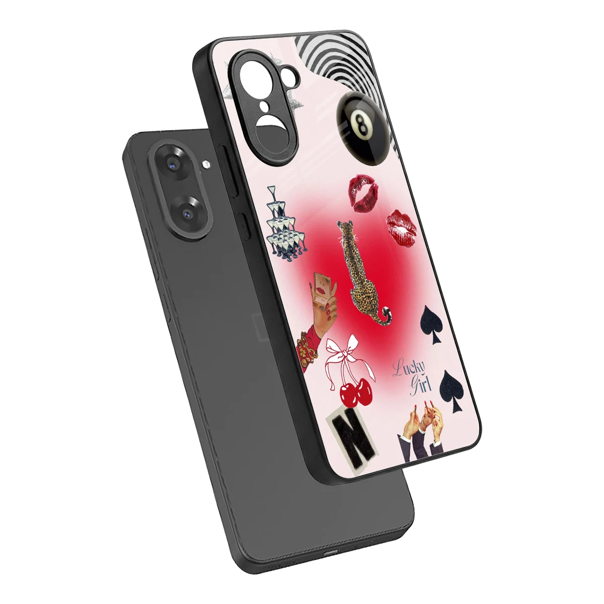 Lucky Charm sleek oneplus nord ce5 5g cover with tempered glass back and TPU edges