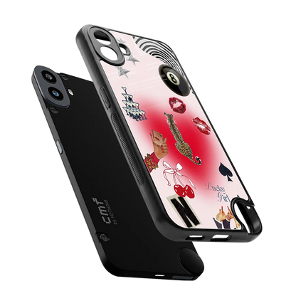 Lucky Charm sleek cmf nothing phone 1 cover with tempered glass back and TPU edges
