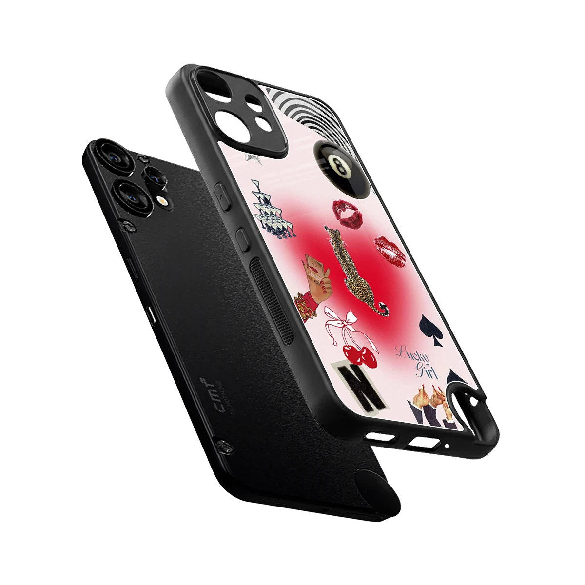 Lucky Charm sleek cmf nothing phone 2 pro cover with tempered glass back and TPU edges