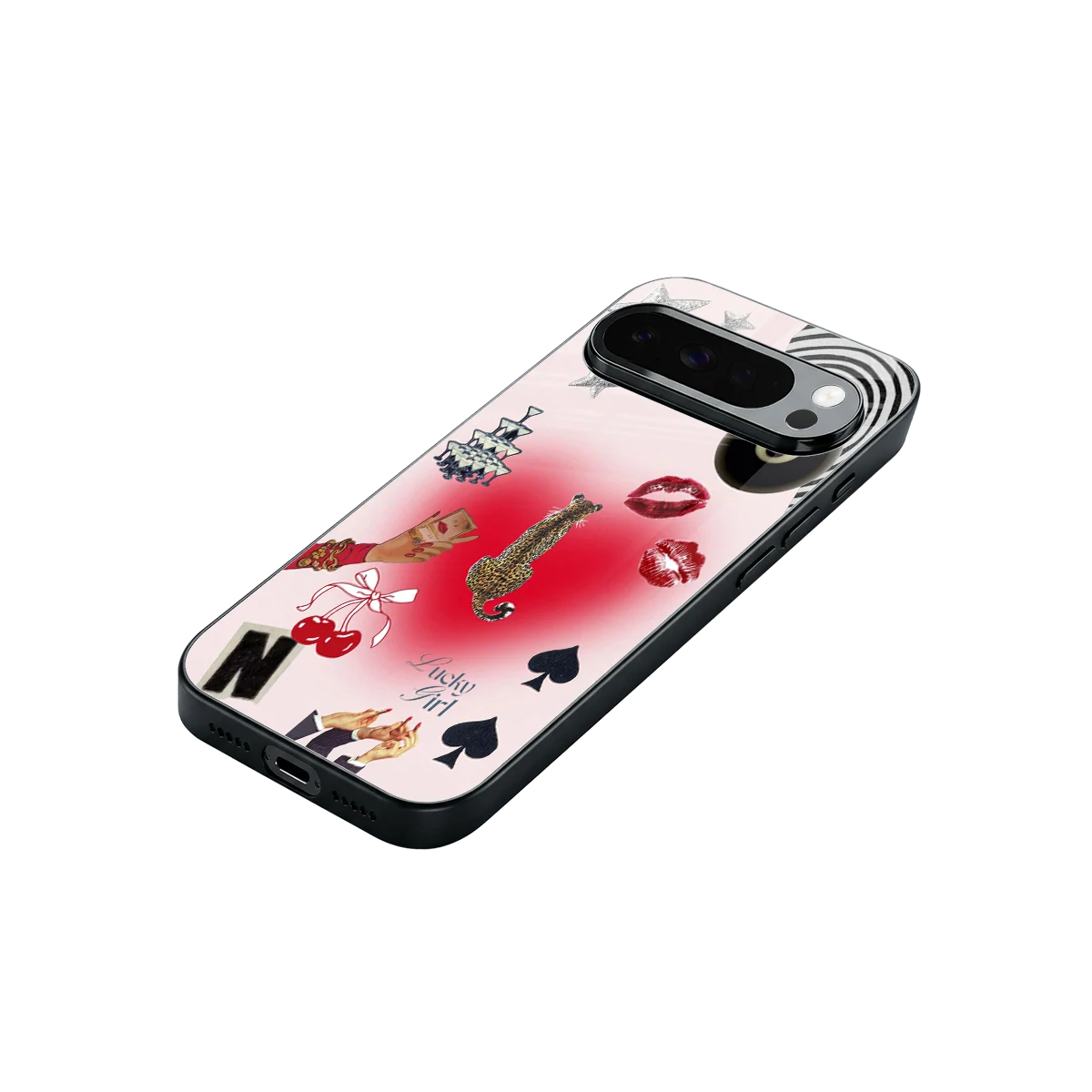 Lucky Charm stylish phone case for google pixel 10 pro xl | glossy glass and slim fit