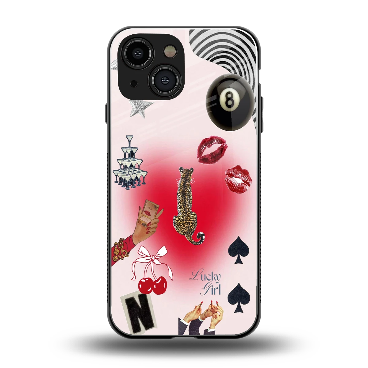 Lucky Charm back phone cover | glass case for iphone 13 mini