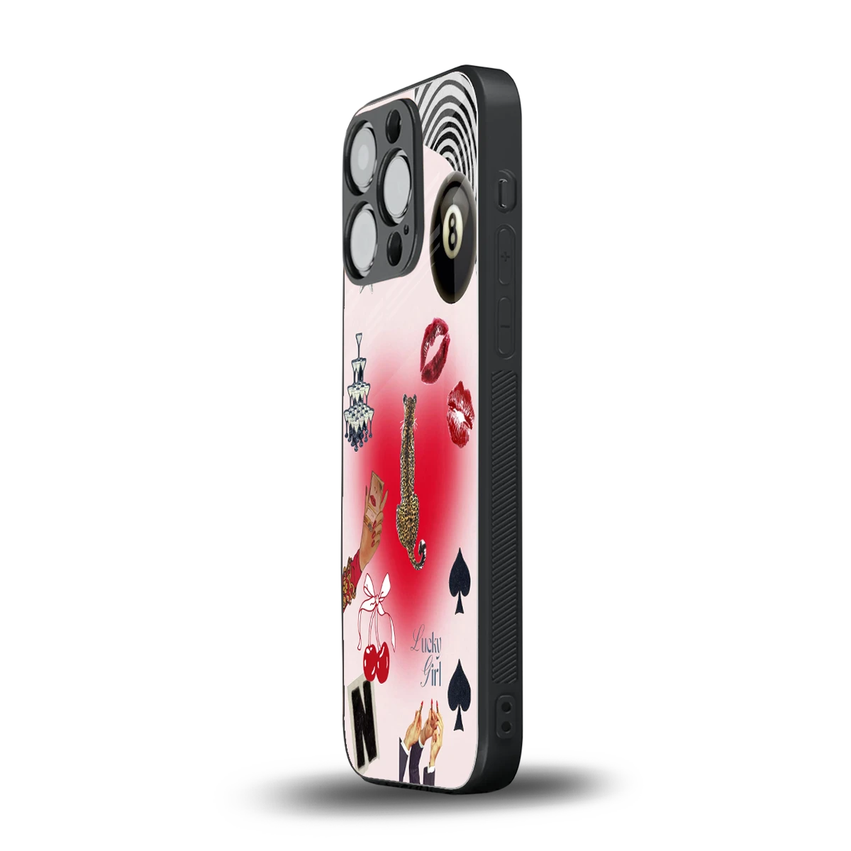 Lucky Charm iphone 13 pro mobile cover | shockproof glass phone case