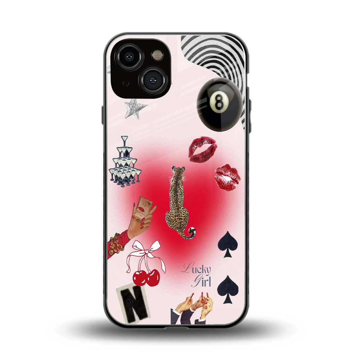 Lucky Charm back phone cover | glass case for iphone 14