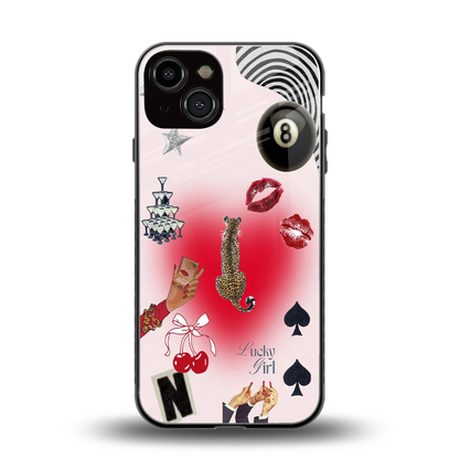 Lucky Charm back phone cover | glass case for iphone 14