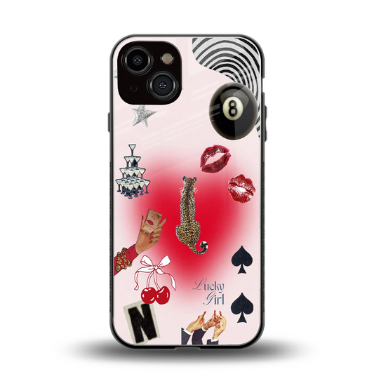 Lucky Charm back phone cover | glass case for iphone 14
