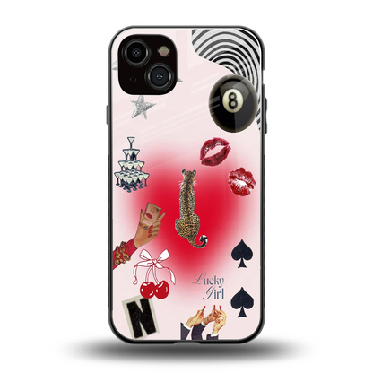 Lucky Charm back phone cover | glass case for iphone 15 plus