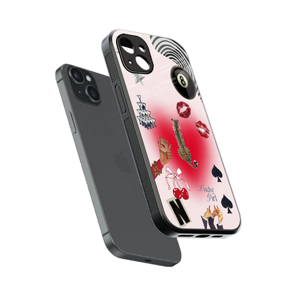 Lucky Charm sleek iphone 14 plus cover with tempered glass back and TPU edges