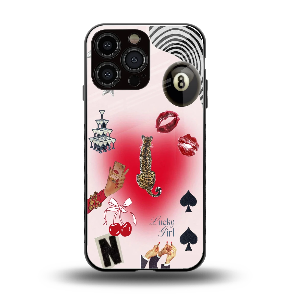 Lucky Charm back phone cover | glass case for iphone 15 pro max