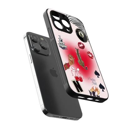 Lucky Charm sleek iphone 15 pro max cover with tempered glass back and TPU edges