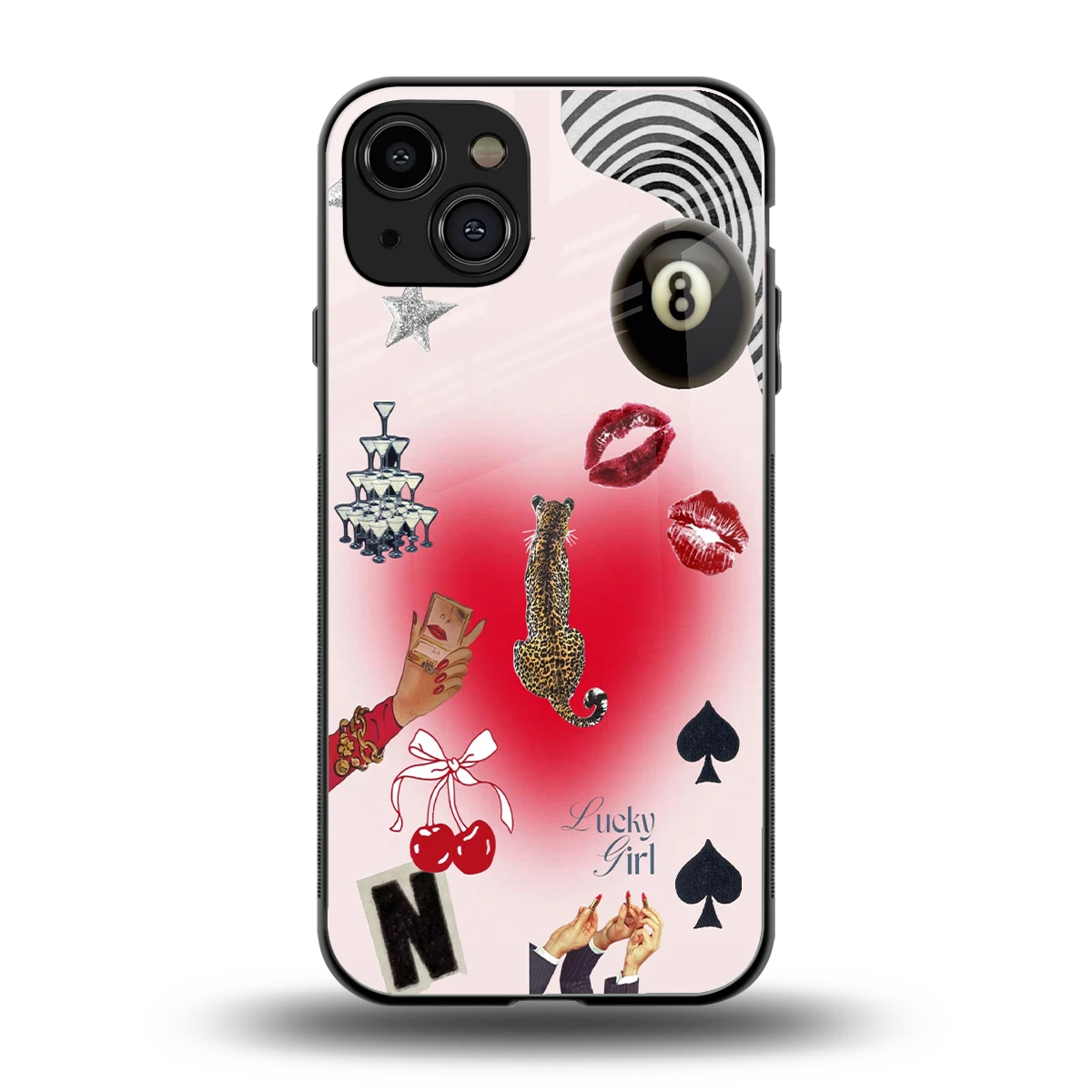 Lucky Charm back phone cover | glass case for iphone 15