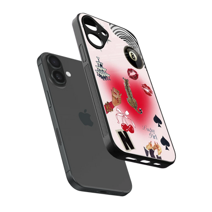 Lucky Charm sleek iphone 16 plus cover with tempered glass back and TPU edges