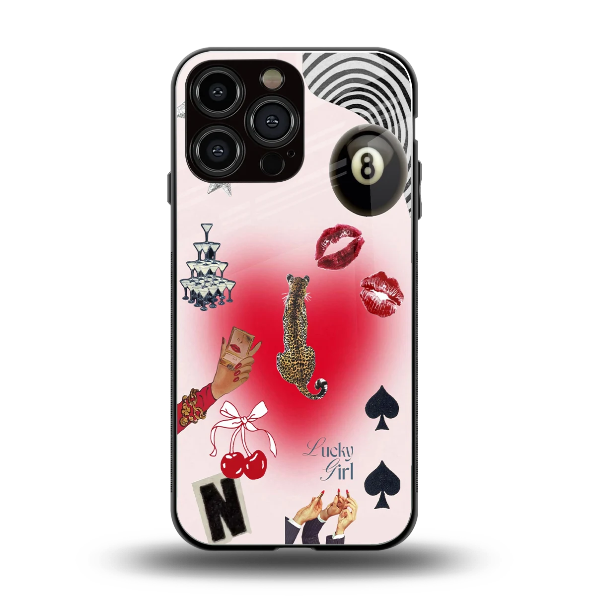 Lucky Charm back phone cover | glass case for iphone 16 pro max