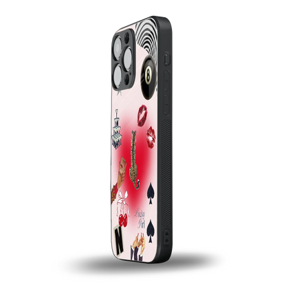 Lucky Charm iphone 16 pro max mobile cover | shockproof glass phone case