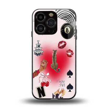 Lucky Charm back phone cover | glass case for iphone 16 pro