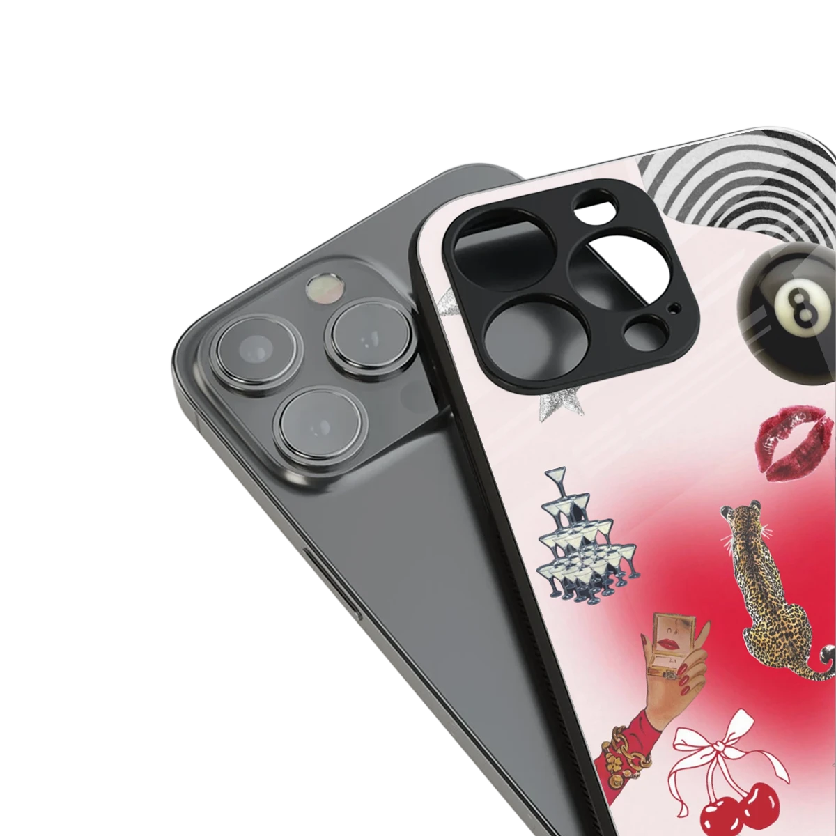 Lucky Charm stylish phone case for iphone 14 | glossy glass and slim fit