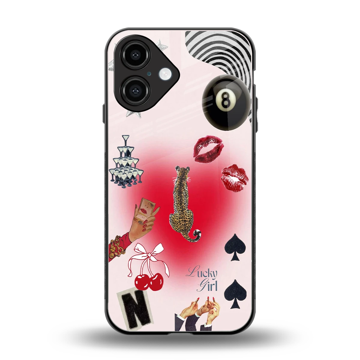 Lucky Charm back phone cover | glass case for iphone 16
