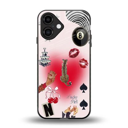 Lucky Charm back phone cover | glass case for iphone 16