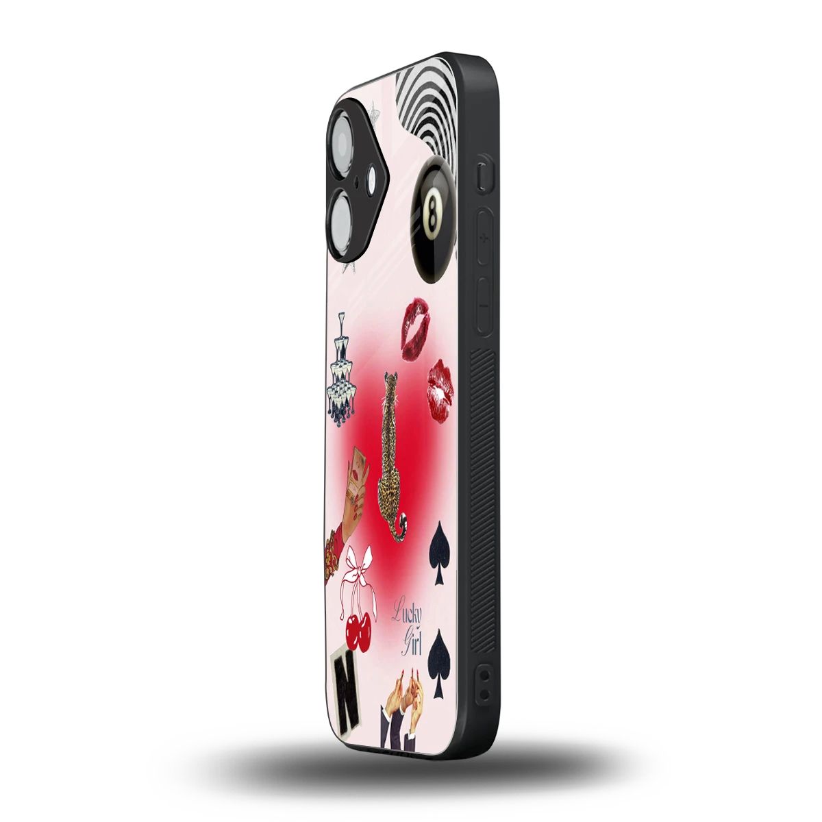 Lucky Charm iPhone 16 mobile cover | shockproof glass phone case