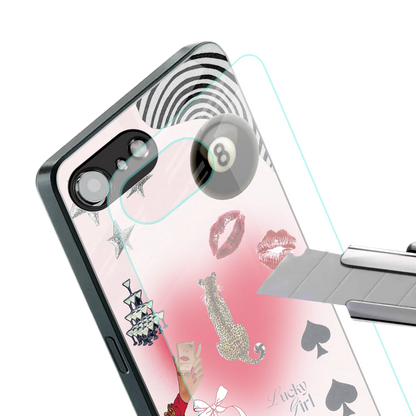 Lucky Charm stylish phone case for iphone 16e | glossy glass and slim fit