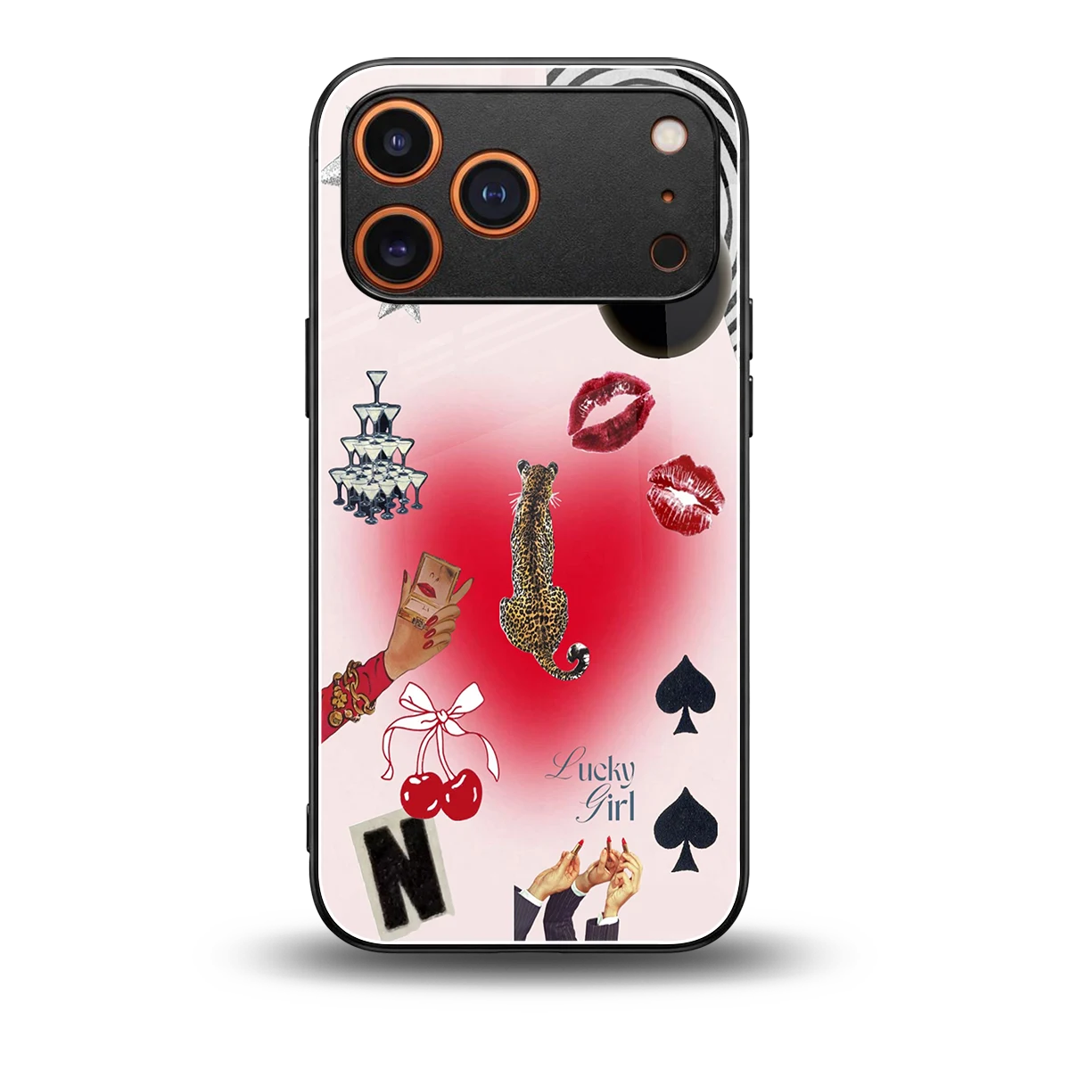 Lucky Charm back phone cover | glass case for iphone 17 pro max