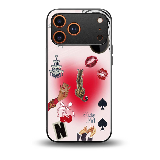 Lucky Charm back phone cover | glass case for iphone 17 pro max
