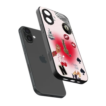 Lucky Charm sleek iphone 17 cover with tempered glass back and TPU edges