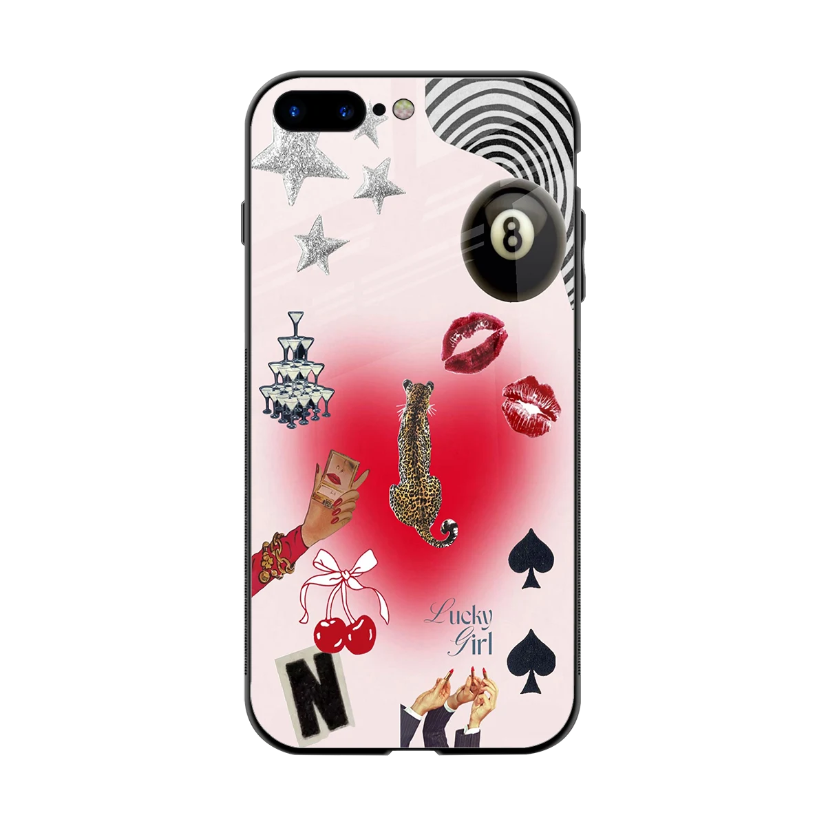 Lucky Charm back phone cover | glass case for iphone 8 plus