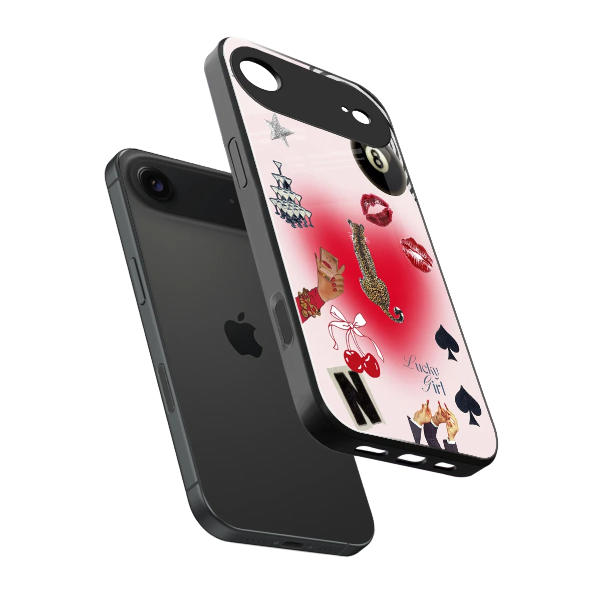 Lucky Charm sleek iphone air cover with tempered glass back and TPU edges