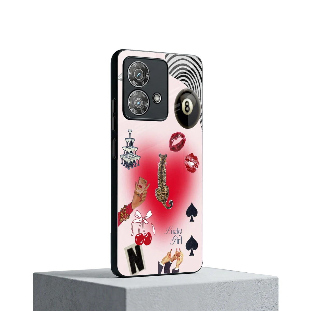 Lucky Charm motorola edge 40 neo 5g mobile cover | shockproof glass phone case