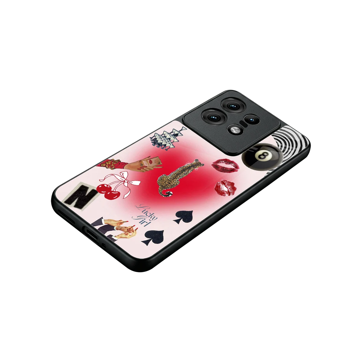 Lucky Charm stylish phone case for motorola edge 50 pro | glossy glass and slim fit