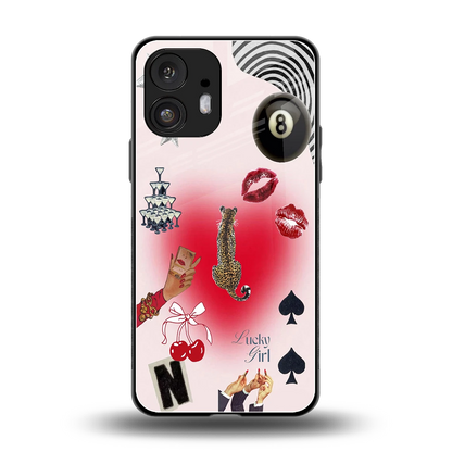 Lucky Charm back phone cover | glass case for nothing phone 2
