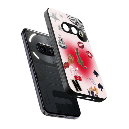 Lucky Charm sleek nothing phone 2a cover with tempered glass back and TPU edges