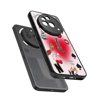 Lucky Charm sleek nothing phone 3a pro cover with tempered glass back and TPU edges