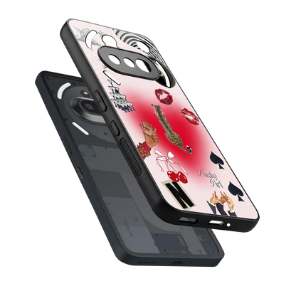 Lucky Charm sleek nothing phone 3a cover with tempered glass back and TPU edges