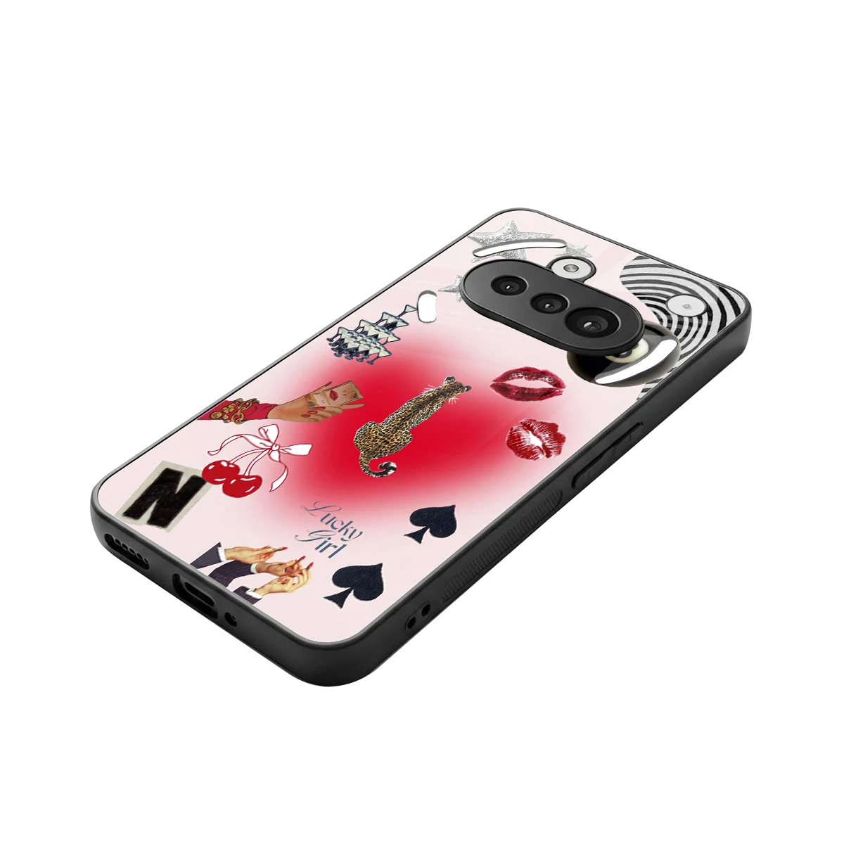 Lucky Charm stylish phone case for nothing phone 3a | glossy glass and slim fit