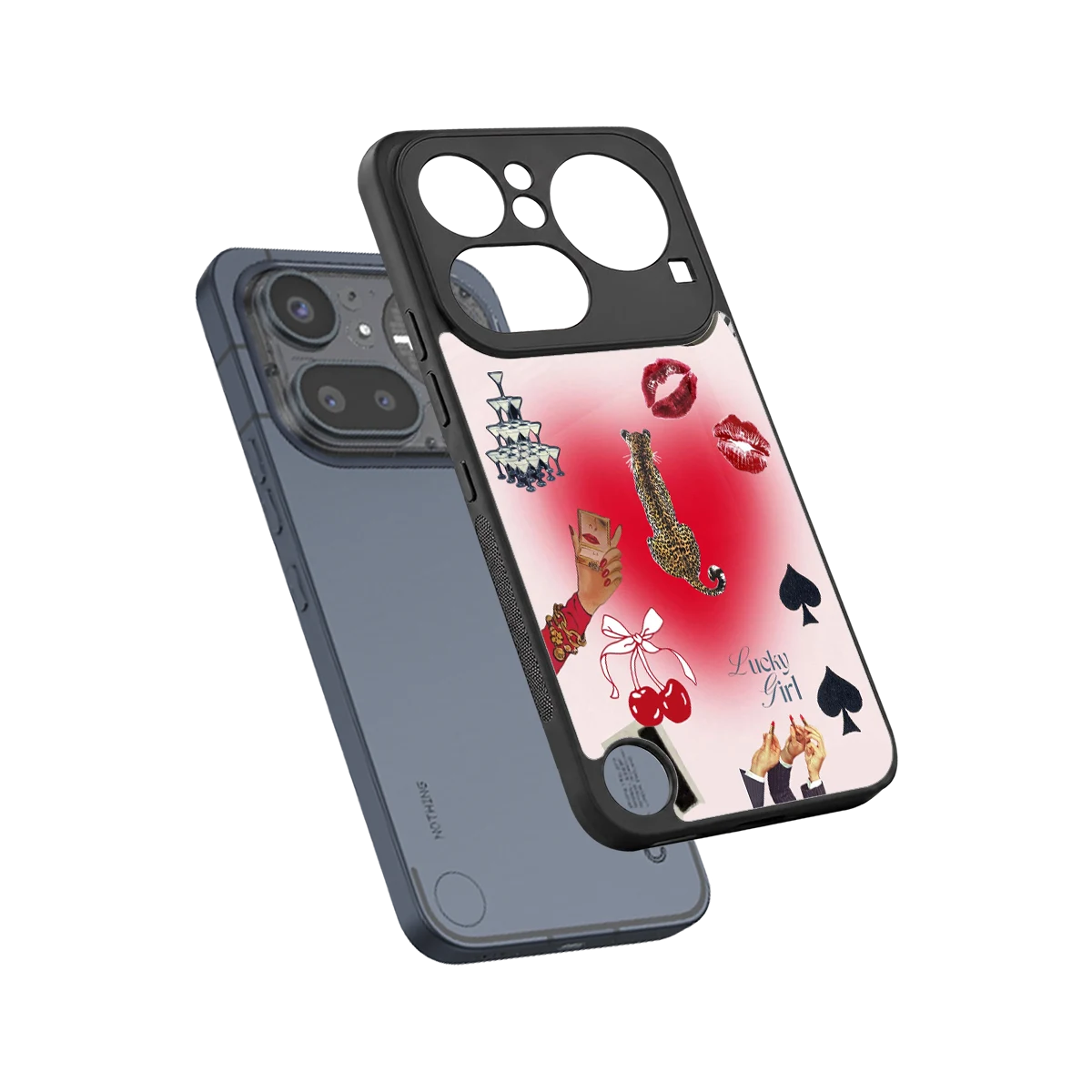 Lucky Charm sleek nothing phone 4a pro cover with tempered glass back and TPU edges