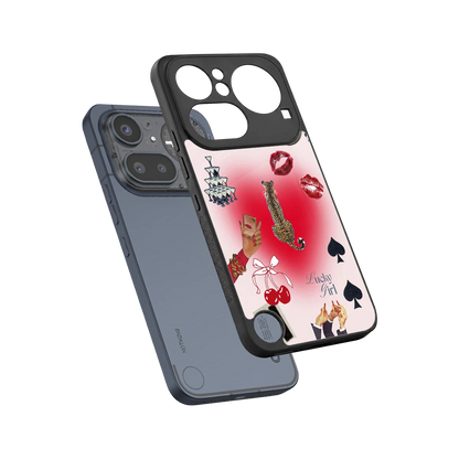 Lucky Charm sleek nothing phone 4a pro cover with tempered glass back and TPU edges
