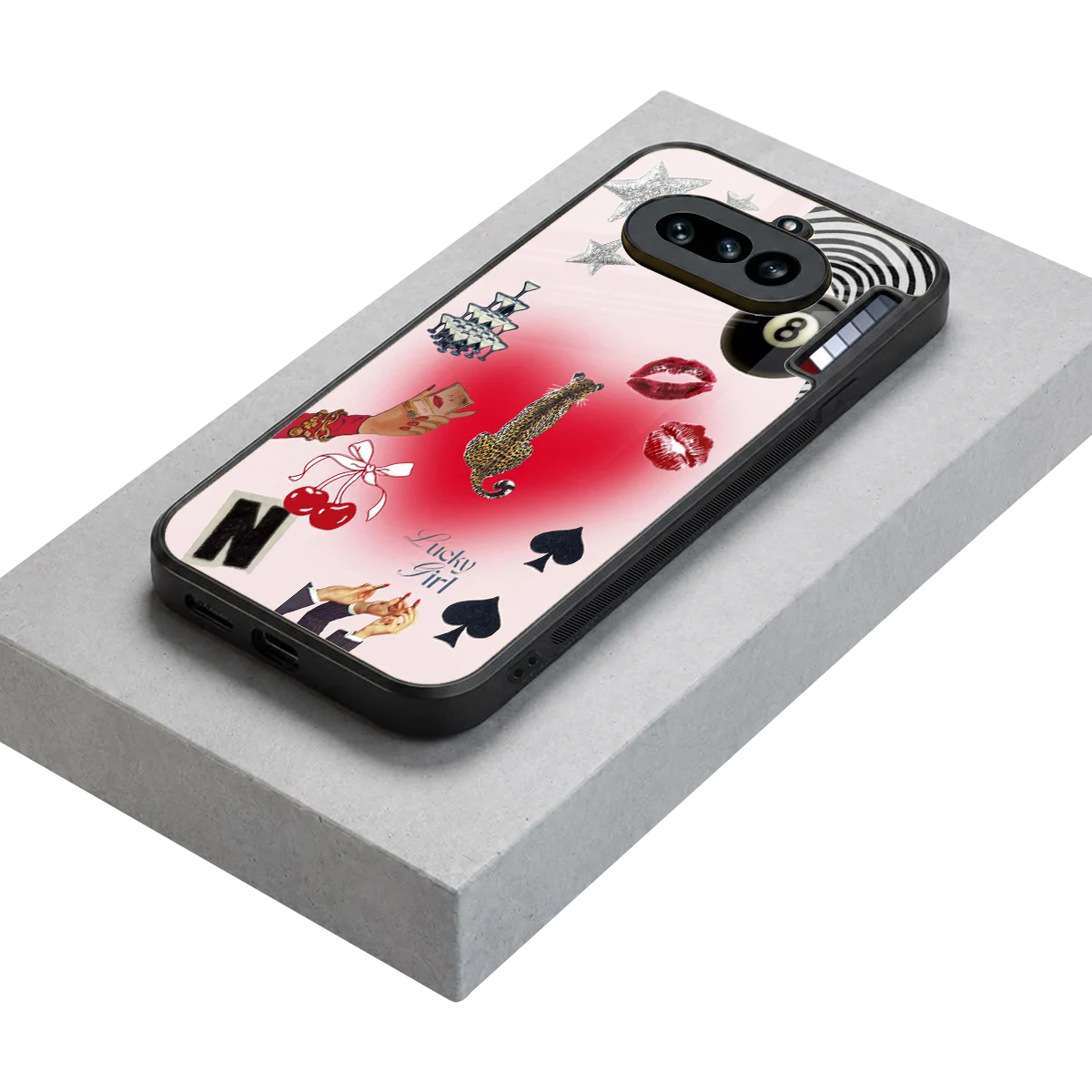 Lucky Charm stylish phone case for nothing phone 4a | glossy glass and slim fit