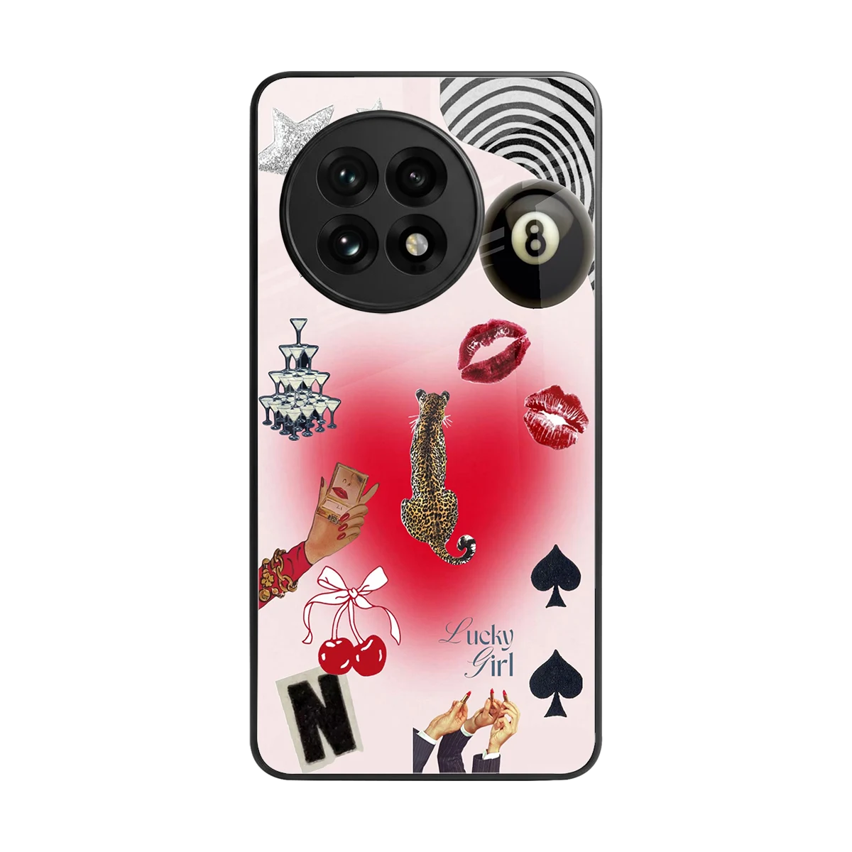 Lucky Charm back phone cover | glass case for oneplus 13r