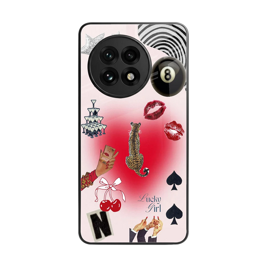 Lucky Charm back phone cover | glass case for oneplus 13r