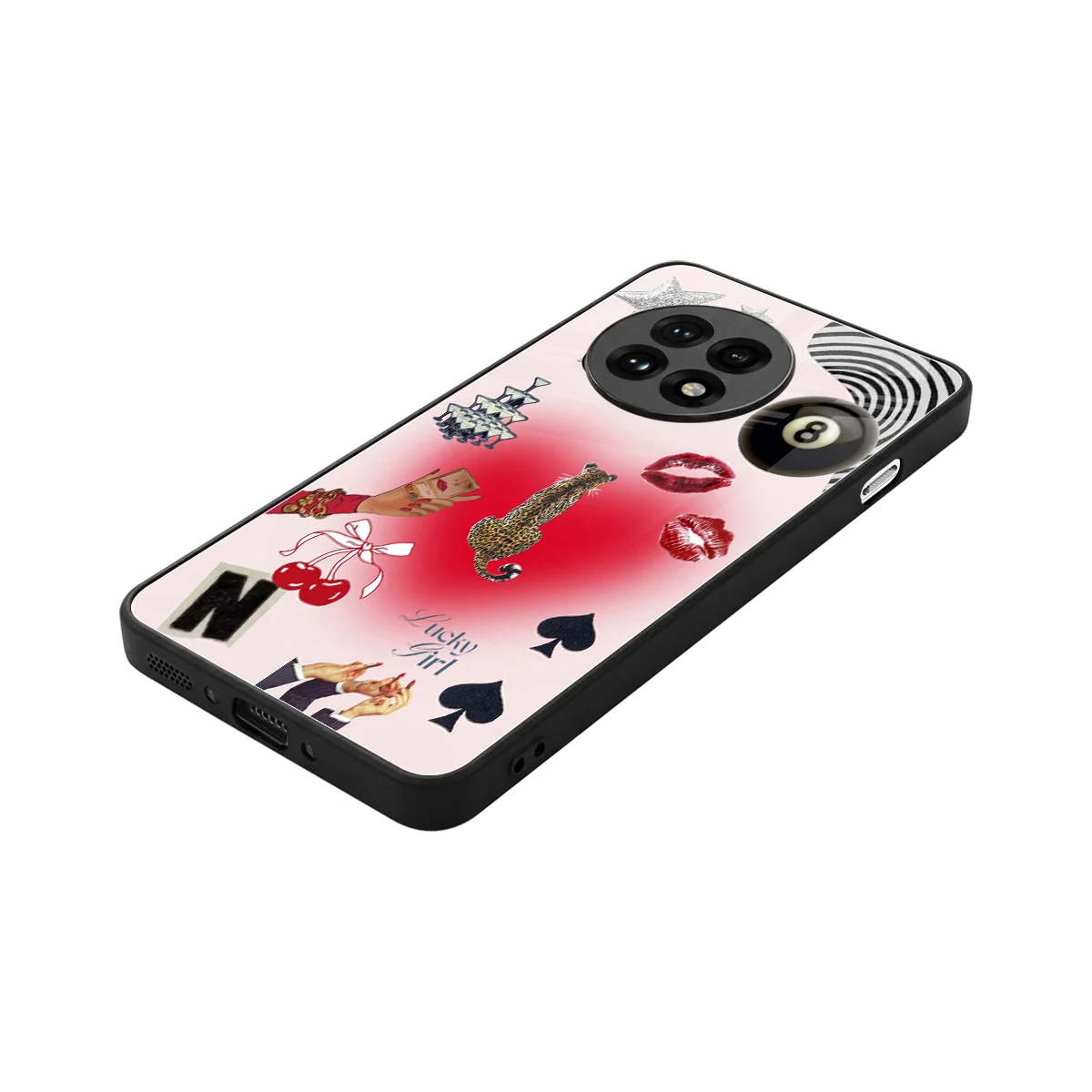 Lucky Charm stylish phone case for oneplus 13r | glossy glass and slim fit