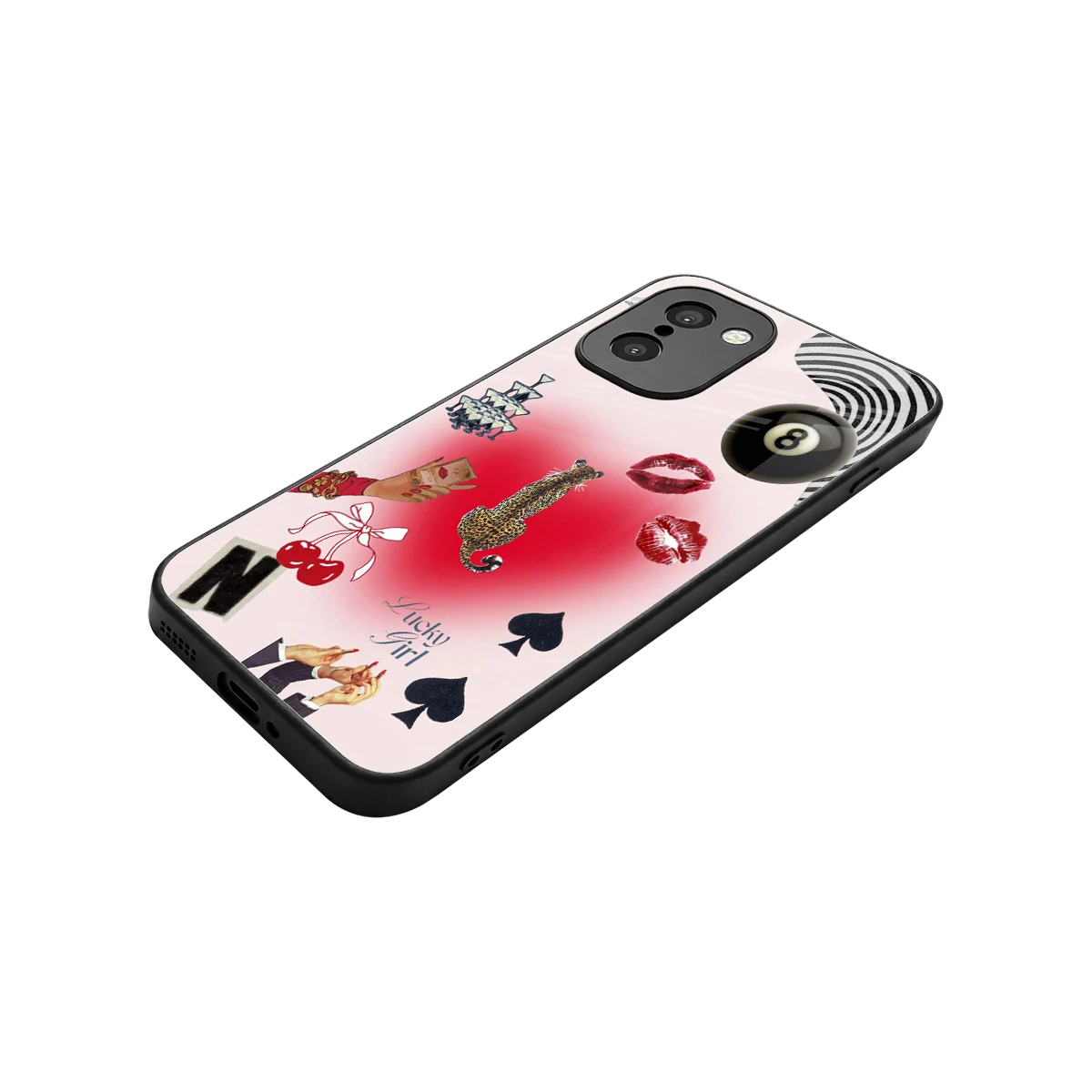 Lucky Charm stylish phone case for oneplus 15r | glossy glass and slim fit