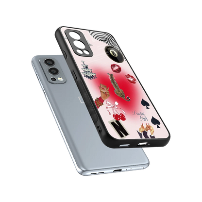 Lucky Charm sleek oneplus nord 2 cover with tempered glass back and TPU edges